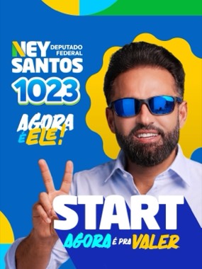 Arte do Ney Santos para o feed do Instagram